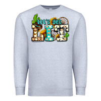 Heather Grey western lets get lit ado Premium Sweatshirt - AdoDesignShop