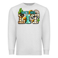 Oatmeal Heather western lets get lit ado Premium Sweatshirt - AdoDesignShop
