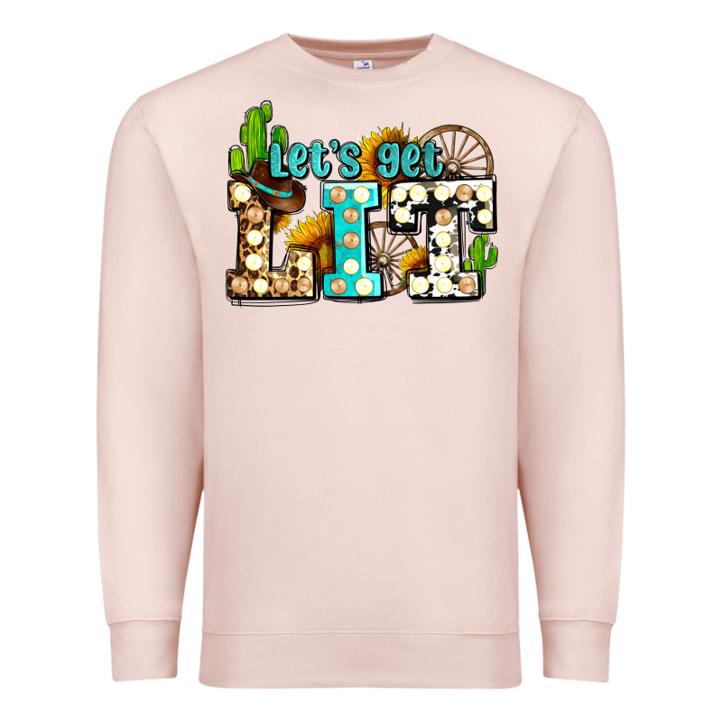 Western Lets Get Lit Ado Premium Sweatshirt by AdoDesignShop | Teevron