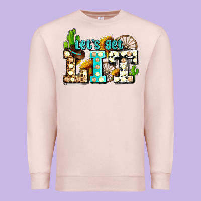 Western Lets Get Lit Ado Premium Sweatshirt Designed By Adodesignshop
