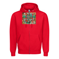 Red grateful cross mousepad Zipper Hoodie - BarkalooDesign