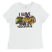 White i have boundary issues Ladies Tee - CowGirlArtShop
