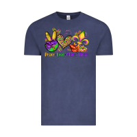 Vintage Denim peace love mardi gras olivia Vintage Tee - OliviaCreatesArt