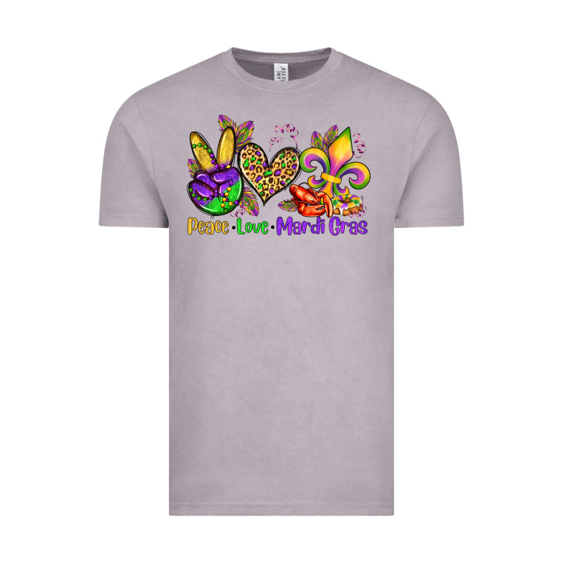 Peace Love Mardi Gras Olivia Vintage Tee by OliviaCreatesArt | Teevron