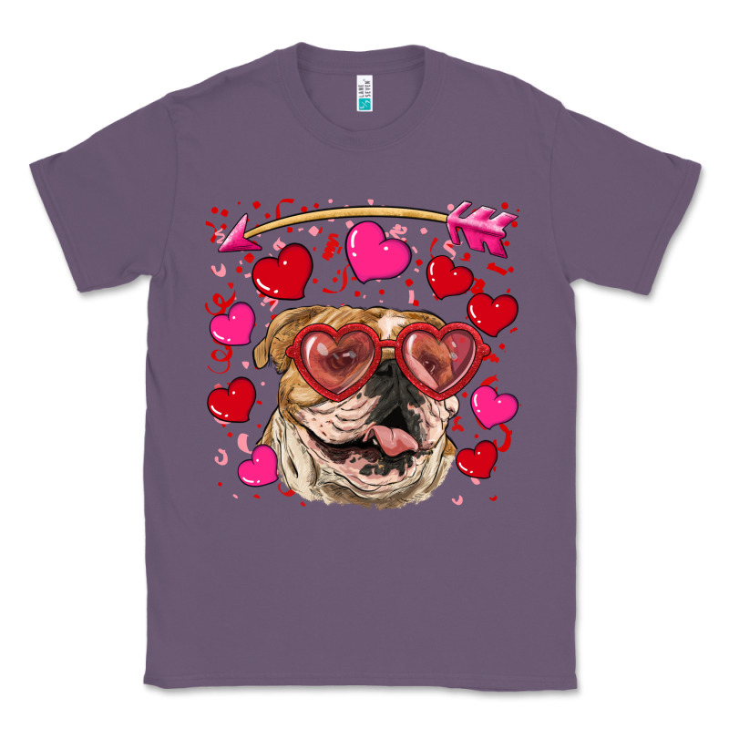 Valentine's Day  Brown English Bulldog Classic Tee by RanaPortraitStore | Teevron