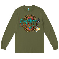 Army Green turquoise gemstone and taquila Long Sleeve Tee - RanaPortraitStore