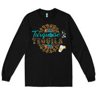Black turquoise gemstone and taquila Long Sleeve Tee - RanaPortraitStore