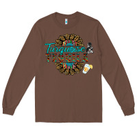 Chestnut turquoise gemstone and taquila Long Sleeve Tee - RanaPortraitStore