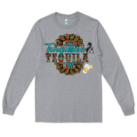 Heather Grey turquoise gemstone and taquila Long Sleeve Tee - RanaPortraitStore