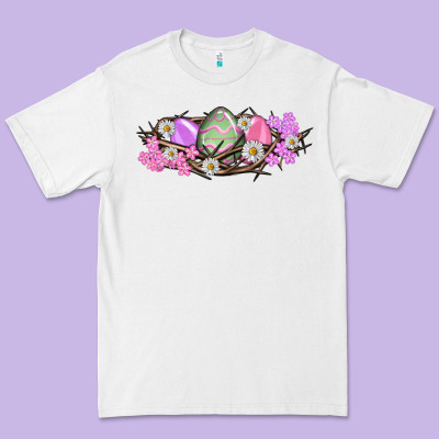 Easter Eggs And Crown Of Thorns Easter Day Premium Tee Designed By Howdyjamesfarm