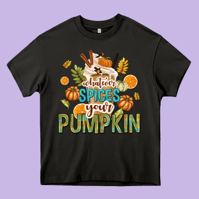 Whatever Spices Your Pumpkin Heavy Core Tee Designed By Texasbilliewilder