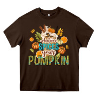Chocolate Brown Whatever Spices Your Pumpkin Heavy Core Tee - texasbilliewilder