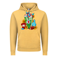Vintage Mustard Football Frappe Vintage Hoodie - FaDigitalArtStudio