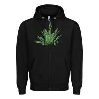Black cactus Zipper Hoodie - BarkalooDesign