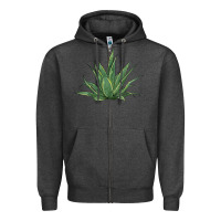 Charcoal Heather cactus Zipper Hoodie - BarkalooDesign