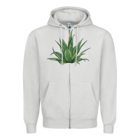Dove Grey cactus Zipper Hoodie - BarkalooDesign