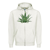 Oatmeal Heather cactus Zipper Hoodie - BarkalooDesign