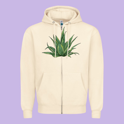 Cactus Zipper Hoodie Designed By Barkaloodesign