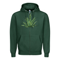 Sports Green cactus Zipper Hoodie - BarkalooDesign