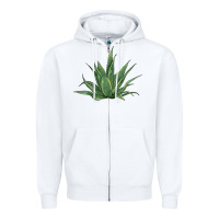 White cactus Zipper Hoodie - BarkalooDesign
