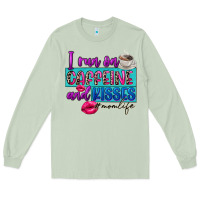 Matcha I run on caffeine and kisses Long Sleeve Tee - FaDigitalArtStudio