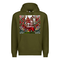 Army Green merry Christmas Premium Hoodie - CowhideDigitalArt
