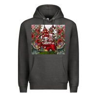Charcoal Heather merry Christmas Premium Hoodie - CowhideDigitalArt
