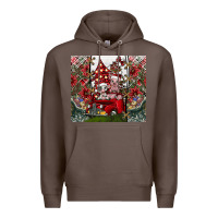 Coffee merry Christmas Premium Hoodie - CowhideDigitalArt