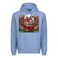 Colony Blue merry Christmas Premium Hoodie - CowhideDigitalArt