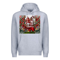 Heather Grey merry Christmas Premium Hoodie - CowhideDigitalArt