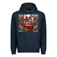 Navy merry Christmas Premium Hoodie - CowhideDigitalArt