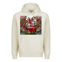 Oatmeal Heather merry Christmas Premium Hoodie - CowhideDigitalArt
