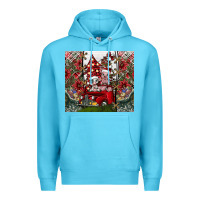 Ocean Blue merry Christmas Premium Hoodie - CowhideDigitalArt
