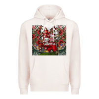 Pale Pink merry Christmas Premium Hoodie - CowhideDigitalArt