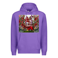 Purple merry Christmas Premium Hoodie - CowhideDigitalArt