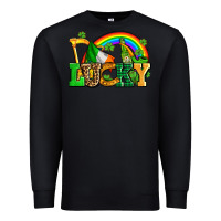 Black lucky with st patricks elements Premium Sweatshirt - AdoDesignShop