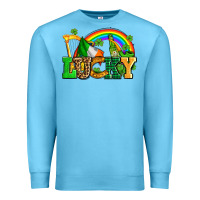 Ocean Blue lucky with st patricks elements Premium Sweatshirt - AdoDesignShop