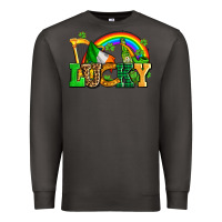 Smoke lucky with st patricks elements Premium Sweatshirt - AdoDesignShop