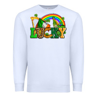 White lucky with st patricks elements Premium Sweatshirt - AdoDesignShop