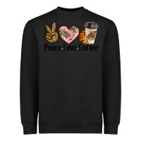 Black peace love coffee Heavyweight Sweatshirt - BarkalooDesign