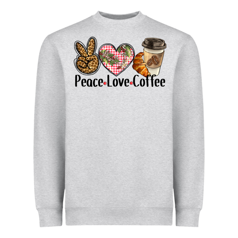 Peace Love Coffee Heavyweight Sweatshirt by BarkalooDesign | Teevron