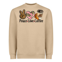 Mushroom peace love coffee Heavyweight Sweatshirt - BarkalooDesign