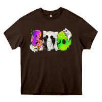 Chocolate Brown Boo Ghost Cat Heavy Core Tee - texasbilliewilder