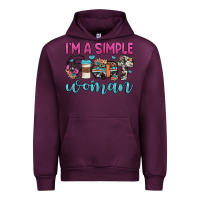 Mauve Wine i'm a simple woman Urban Hoodie - JahusDesignShop