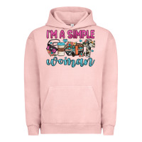 Pigment Salmon i'm a simple woman Urban Hoodie - JahusDesignShop