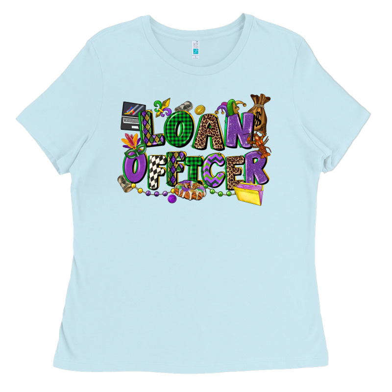 Loan Officer Mardi Gras Cowgirl Ladies Tee by CowGirlArtShop | Teevron