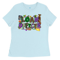 Baby Blue loan officer mardi gras cowgirl Ladies Tee - CowGirlArtShop