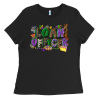 Black loan officer mardi gras cowgirl Ladies Tee - CowGirlArtShop