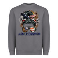 Americanmom Messy Bun Heavyweight Sweatshirt | Teevron
