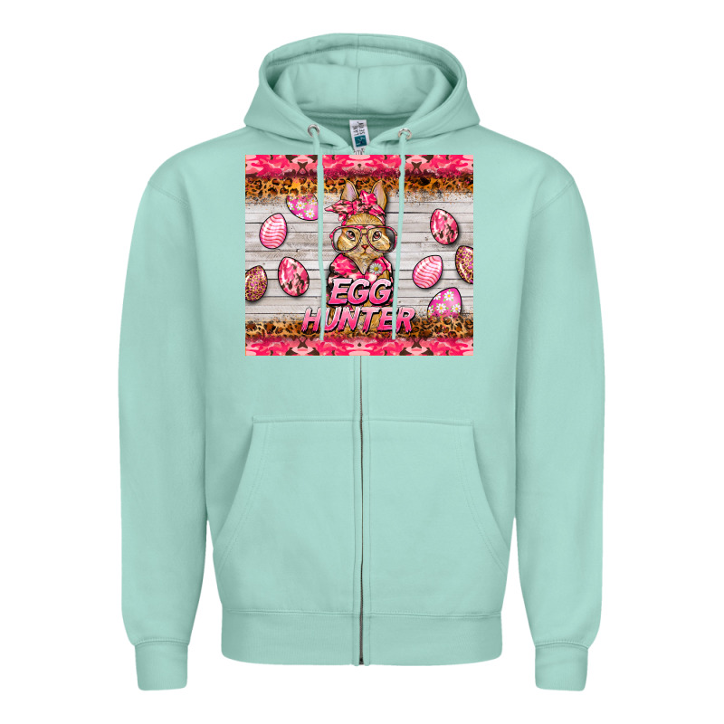 Easter Pink Camouflage Egg Hunter  Bunny Zipper Hoodie by BarkalooDesign | Teevron
